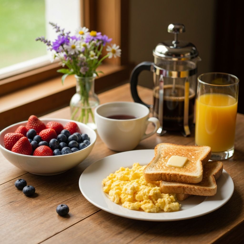 Fresh homemade breakfast at The Inlet B&B