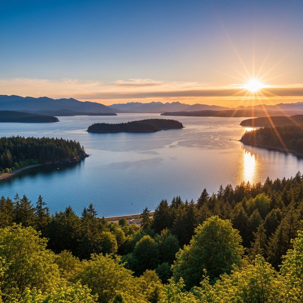 Brentwood Bay and Coles Bay panorama