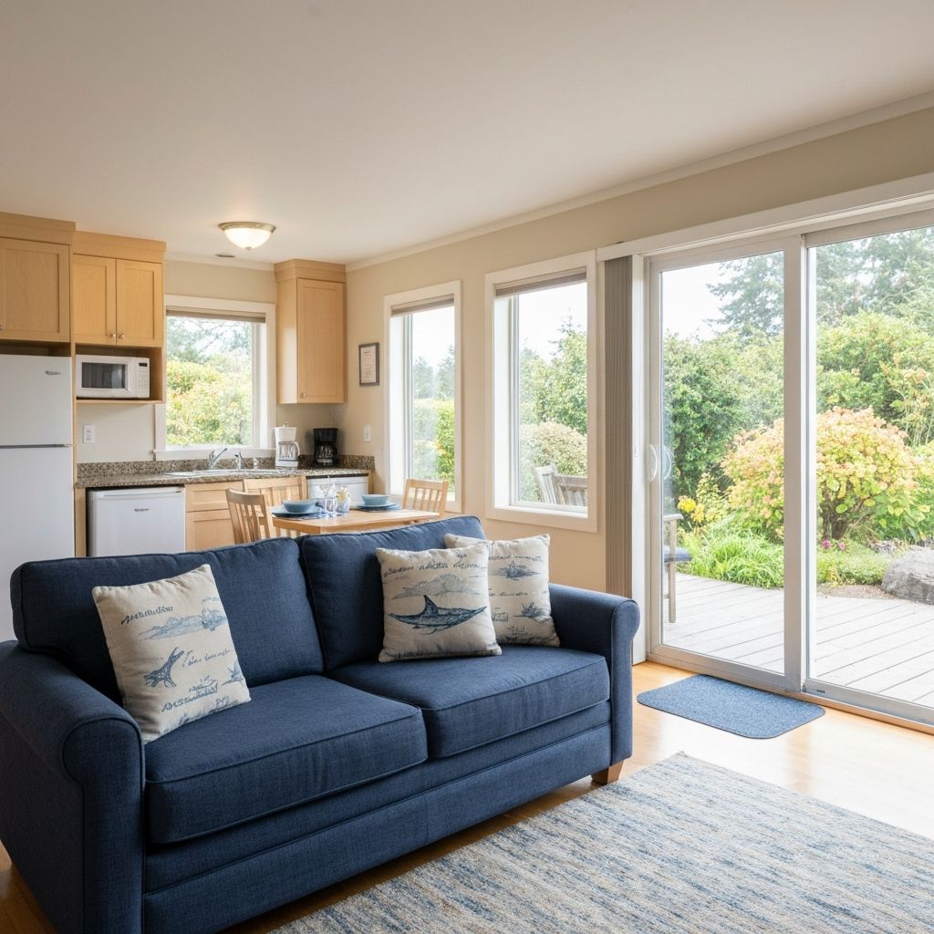 The Garden Suite living area at The Inlet B&B — comfortable and self-contained